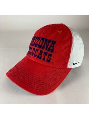 Arizona Wildcats NCAA Red White Nike Heritage86 Relaxed Fit Strapback Hat